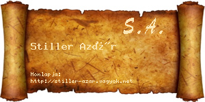 Stiller Azár névjegykártya